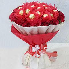 16 Ferrero Red Rose Bouquet