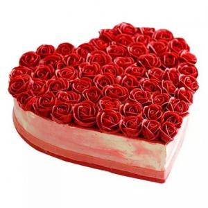 Heart Shape 70 Roses Gift 