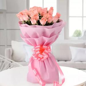 10 Pink Rose Bouquet