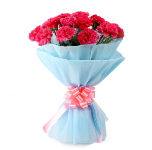 12 Red Carnation flower Bouquet