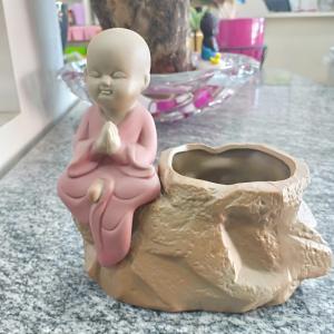 Pink Designer Buddha Ceramic Pot