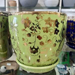 Green Designer Ceramic Pot