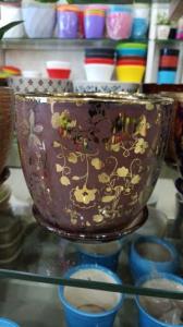 Brown Designer Ceramic Pot