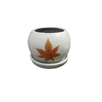 Cement Pot White small