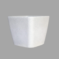 Decora square pot white GC 45