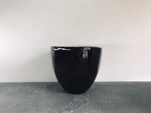 Echoing Eternity slim ceramic pot large (Black)