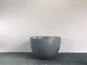 Echoing Eternity fat ceramic pot large (Grey)