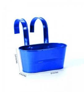 Blue Railing Planter - Oval shape