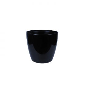 Plastic pot round Black V 14