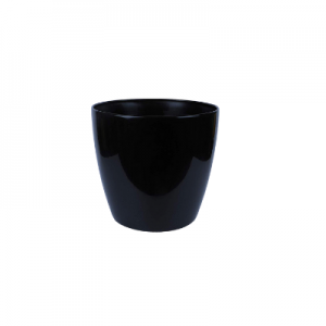Plastic pot round Black V 16