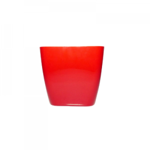 Plastic pot square red S 17