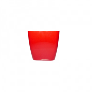 Plastic pot square red S 14