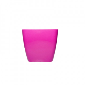 Plastic pot square pink S 17