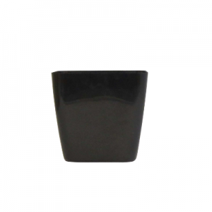 Plastic pot square Black S 17