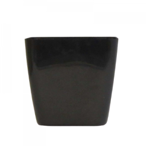 Plastic pot square Black S 25