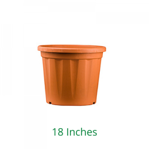 Grower Round Plastic Pot  - 18 inches (Terracotta Color)