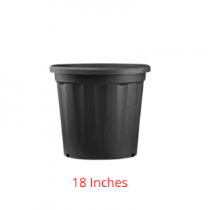 Grower Round Plastic Pot  - 18 inches (Black Color)