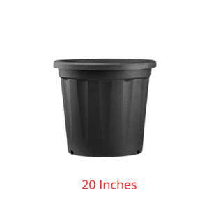 Grower Round Plastic Pot  - 20 inches (Black Color)